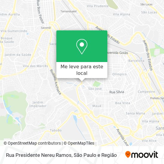 Rua Presidente Nereu Ramos mapa