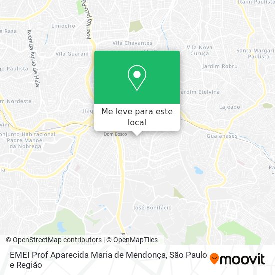 EMEI Prof Aparecida Maria de Mendonça mapa