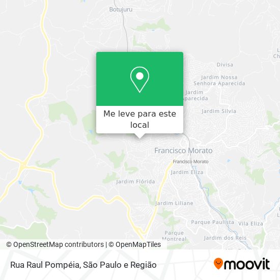 Rua Raul Pompéia mapa
