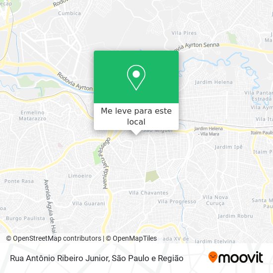 Rua Antônio Ribeiro Junior mapa