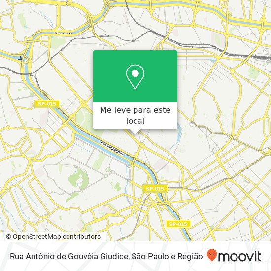 Rua Antônio de Gouvêia Giudice mapa