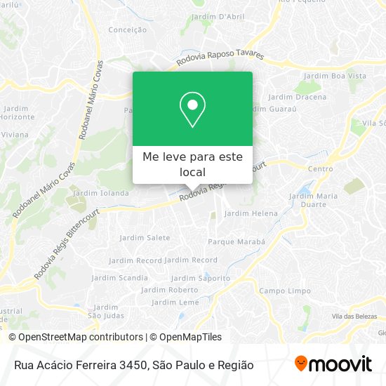 Rua Acácio Ferreira 3450 mapa