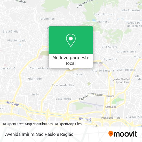 Avenida Imirim mapa