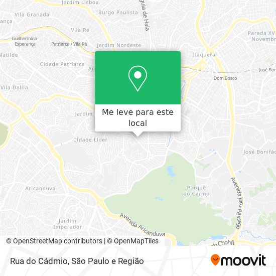 Rua do Cádmio mapa