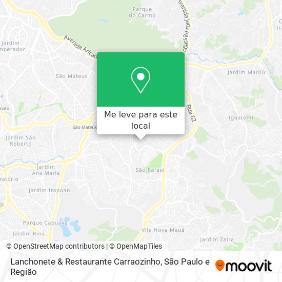 Lanchonete & Restaurante Carraozinho mapa