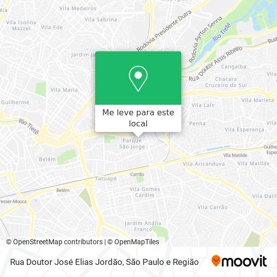 Rua Doutor José Elias Jordão mapa