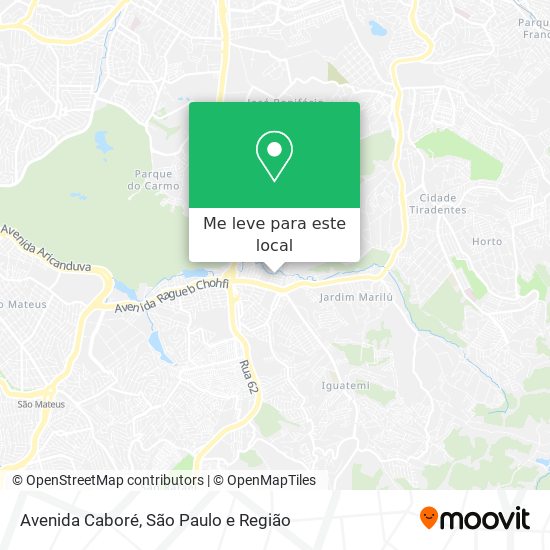 Avenida Caboré mapa