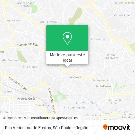 Rua Veríssimo de Freitas mapa