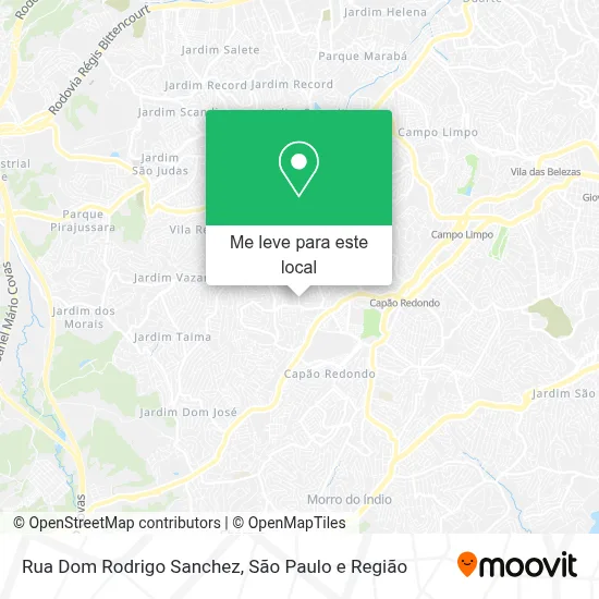 Rua Dom Rodrigo Sanchez mapa