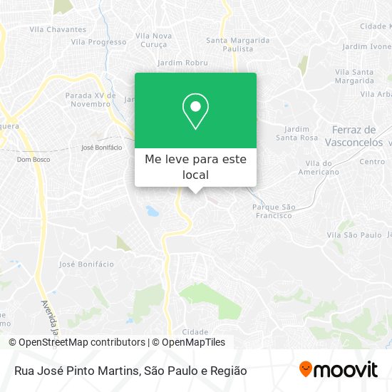 Rua José Pinto Martins mapa