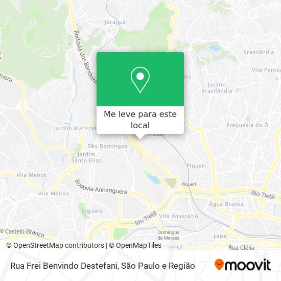 Rua Frei Benvindo Destefani mapa