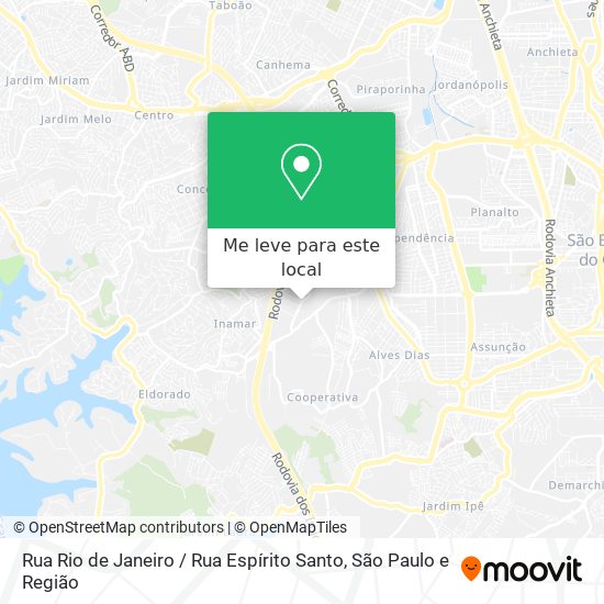 Rua Rio de Janeiro / Rua Espírito Santo mapa