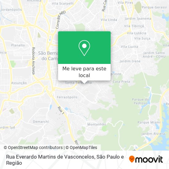 Rua Everardo Martins de Vasconcelos mapa