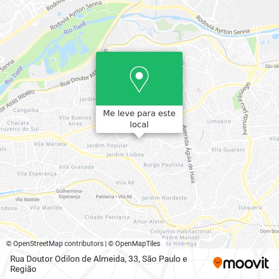 Rua Doutor Odilon de Almeida, 33 mapa