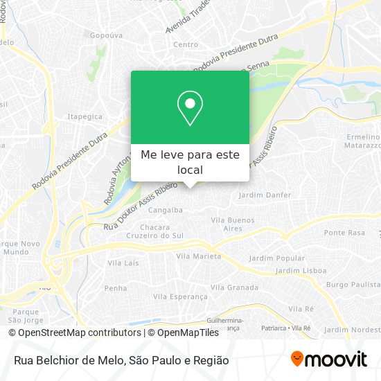 Rua Belchior de Melo mapa