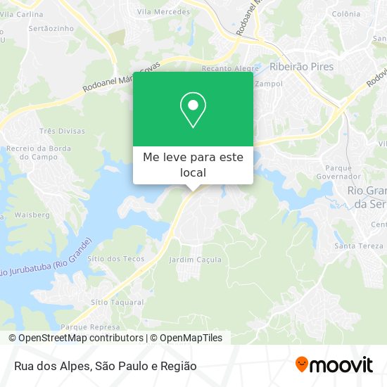 Rua dos Alpes mapa