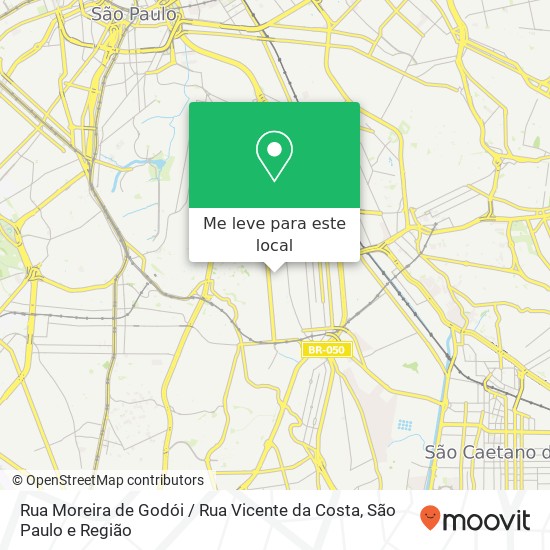 Rua Moreira de Godói / Rua Vicente da Costa mapa