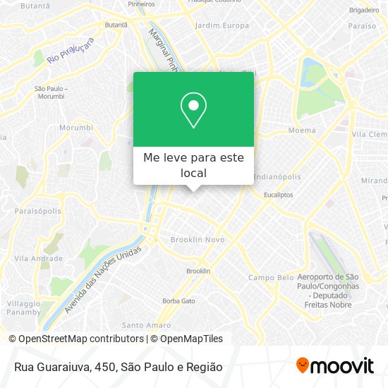 Rua Guaraiuva, 450 mapa