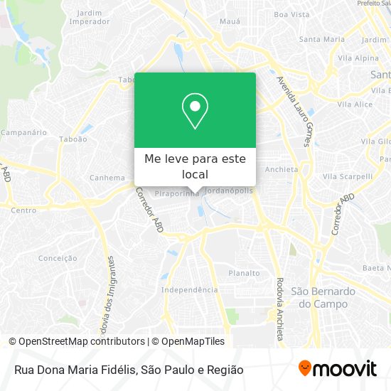 Rua Dona Maria Fidélis mapa