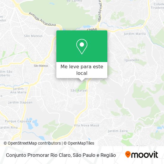 Conjunto Promorar Rio Claro mapa