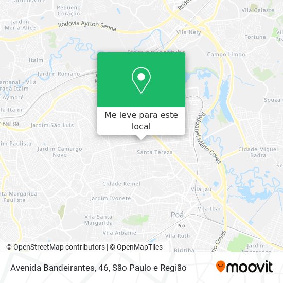 Avenida Bandeirantes, 46 mapa