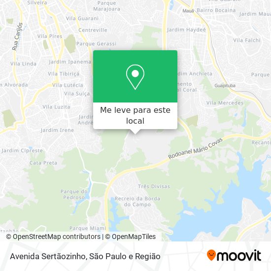 Avenida Sertãozinho mapa