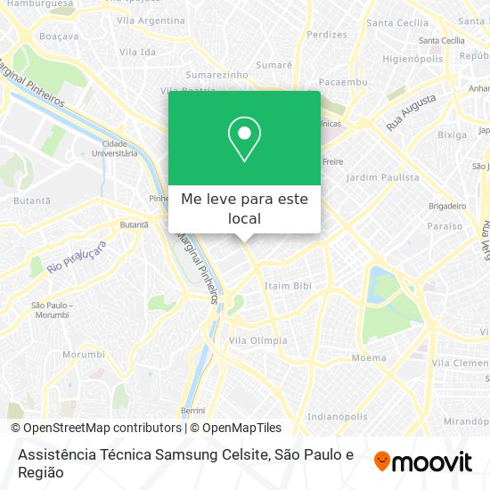 Assistência Técnica Samsung Celsite mapa