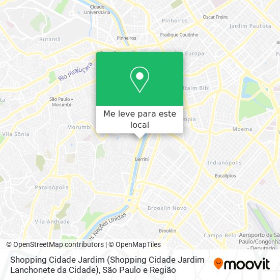 Shopping Cidade Jardim (Shopping Cidade Jardim Lanchonete da Cidade) mapa