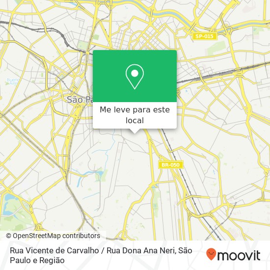 Rua Vicente de Carvalho / Rua Dona Ana Neri mapa
