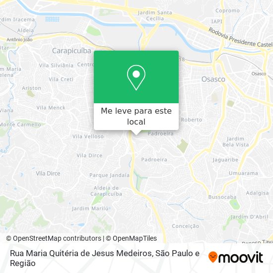 Rua Maria Quitéria de Jesus Medeiros mapa