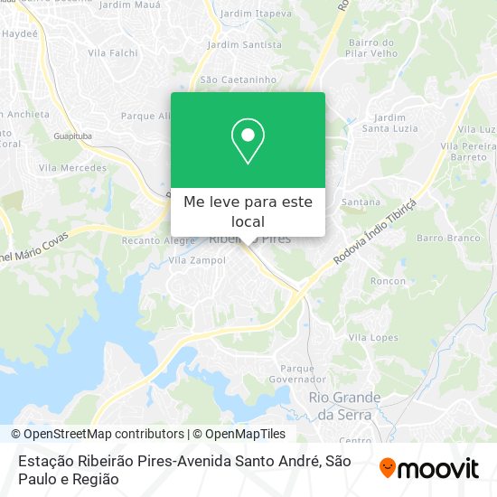 Estação Ribeirão Pires-Avenida Santo André mapa