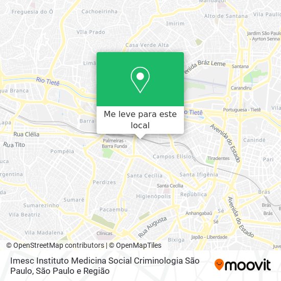 Imesc Instituto Medicina Social Criminologia São Paulo mapa