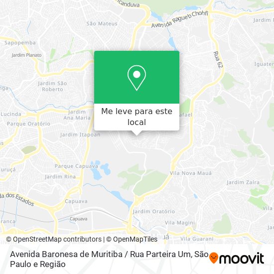 Avenida Baronesa de Muritiba / Rua Parteira Um mapa