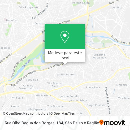 Rua Olho Dagua dos Borges, 184 mapa
