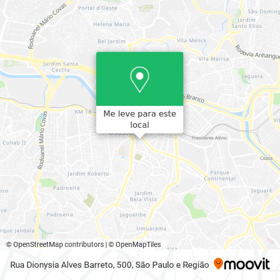 Rua Dionysia Alves Barreto, 500 mapa