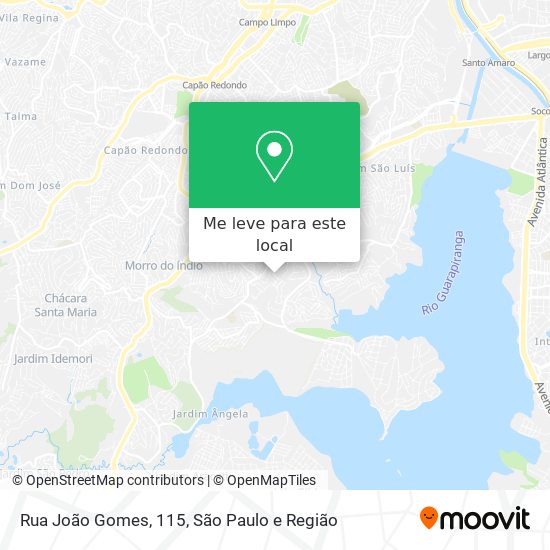 Rua João Gomes, 115 mapa