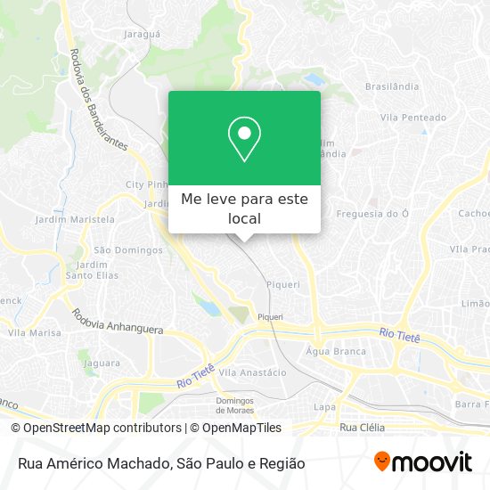 Rua Américo Machado mapa