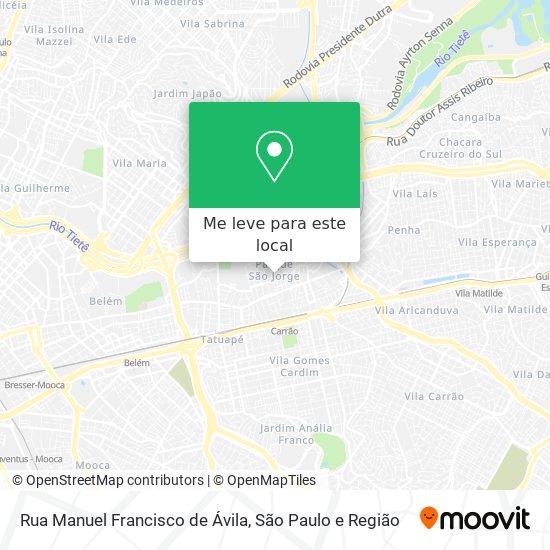 Rua Manuel Francisco de Ávila mapa