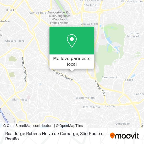 Rua Jorge Rubéns Neiva de Camargo mapa