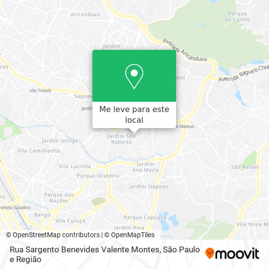 Rua Sargento Benevides Valente Montes mapa