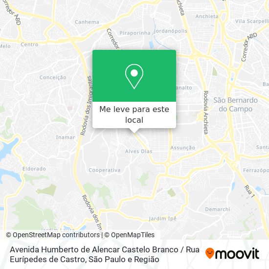 Avenida Humberto de Alencar Castelo Branco / Rua Eurípedes de Castro mapa
