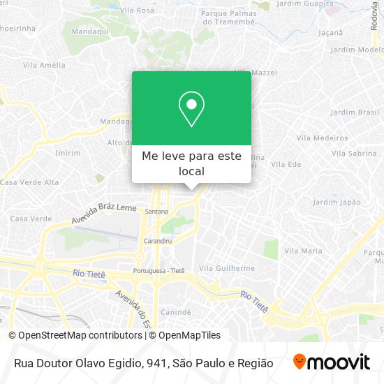 Rua Doutor Olavo Egidio, 941 mapa