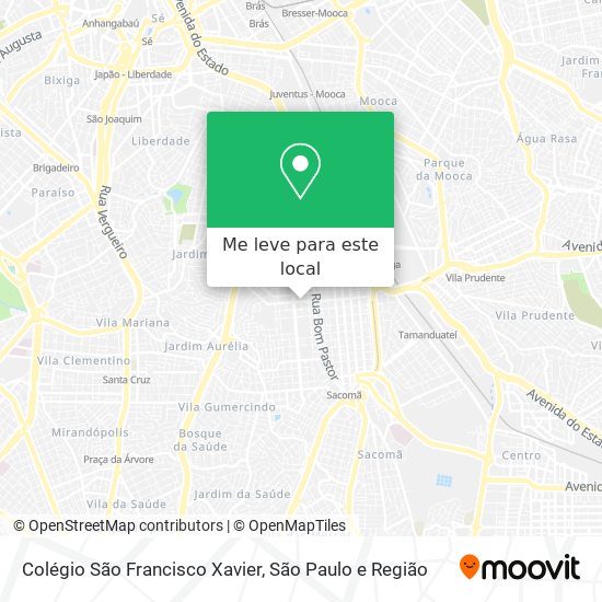 Colégio São Francisco Xavier mapa