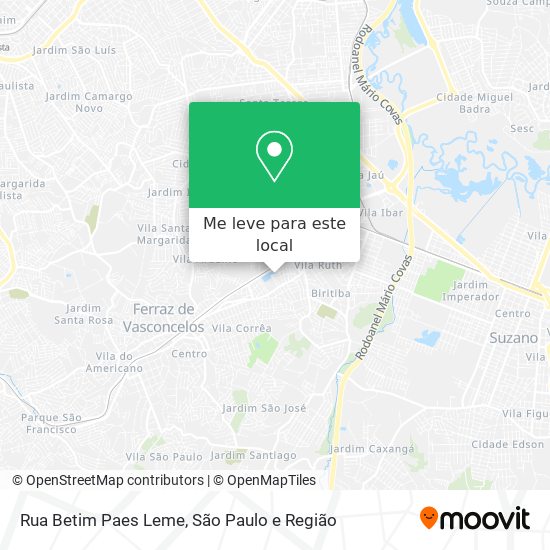 Rua Betim Paes Leme mapa