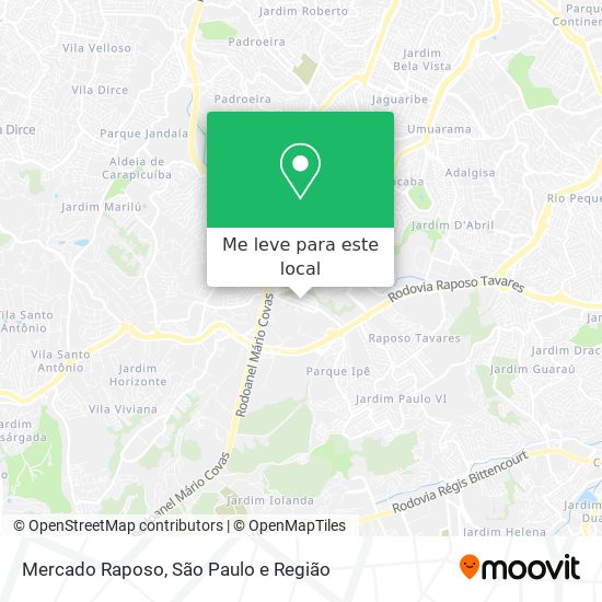 Mercado Raposo mapa