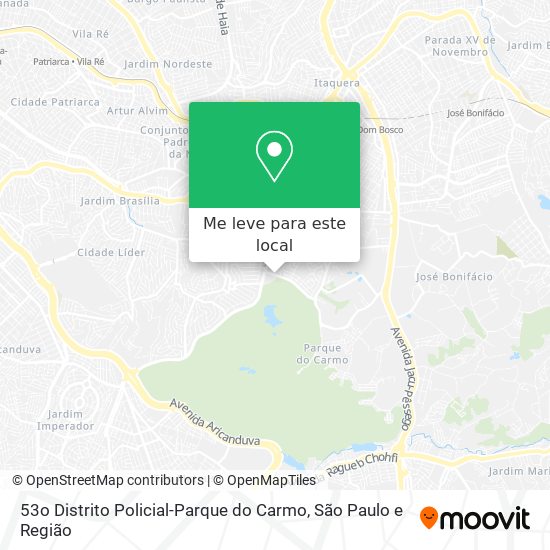 53o Distrito Policial-Parque do Carmo mapa
