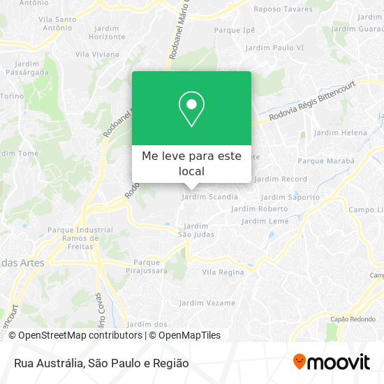 Rua Austrália mapa