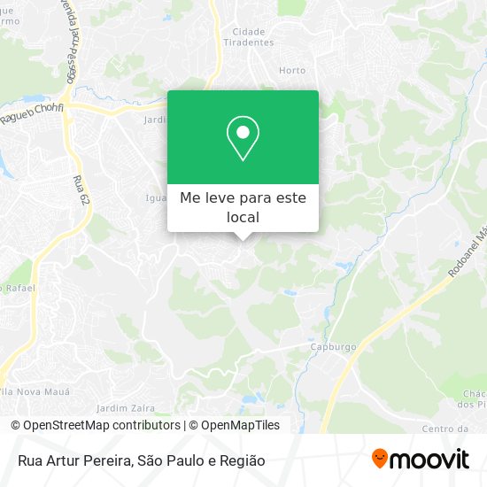 Rua Artur Pereira mapa