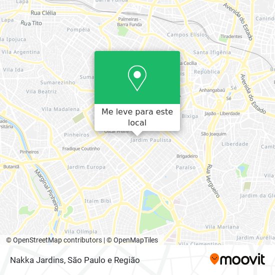 Nakka Jardins mapa