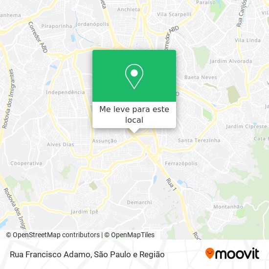 Rua Francisco Adamo mapa